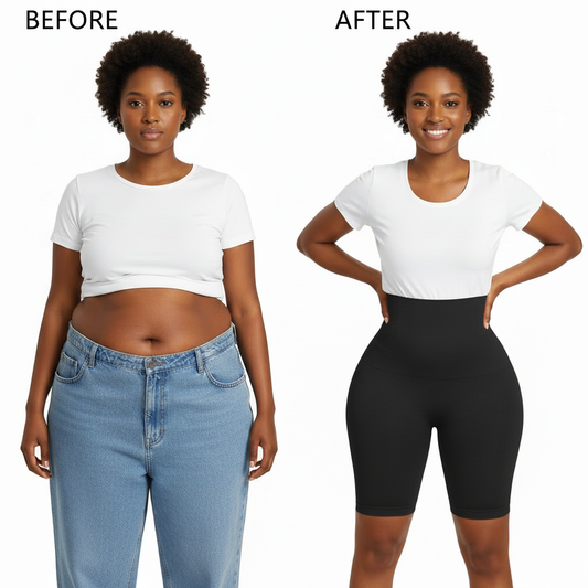 Before and After Black Shapewear Transformation