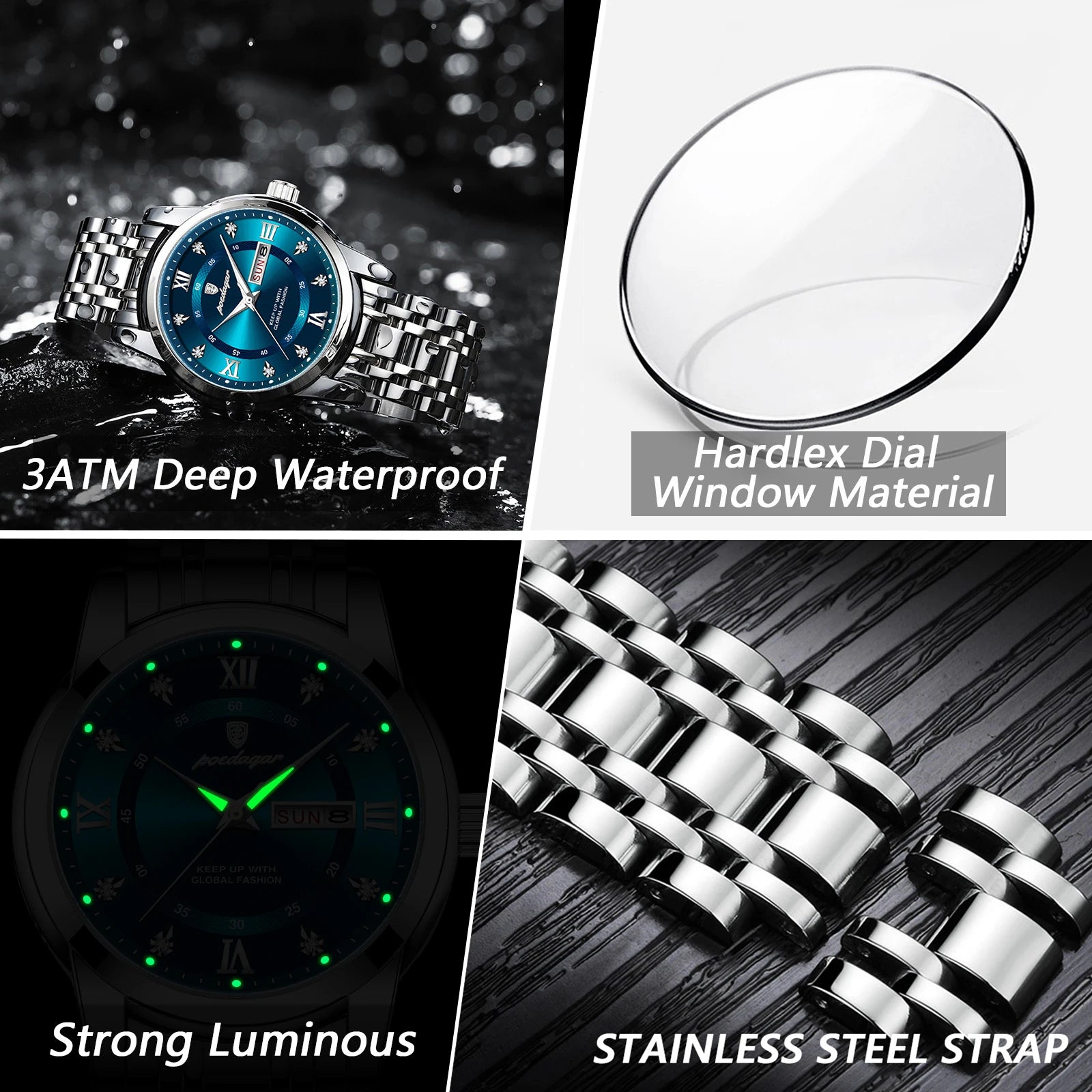 Poedagar Élite™ | Stainless Steel Quartz Watch