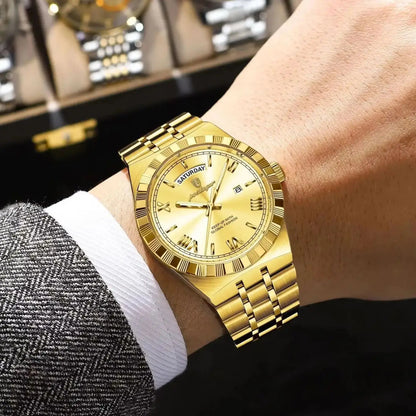Poedagar Regalis™ | Stainless Steel Quartz Calendar Watch