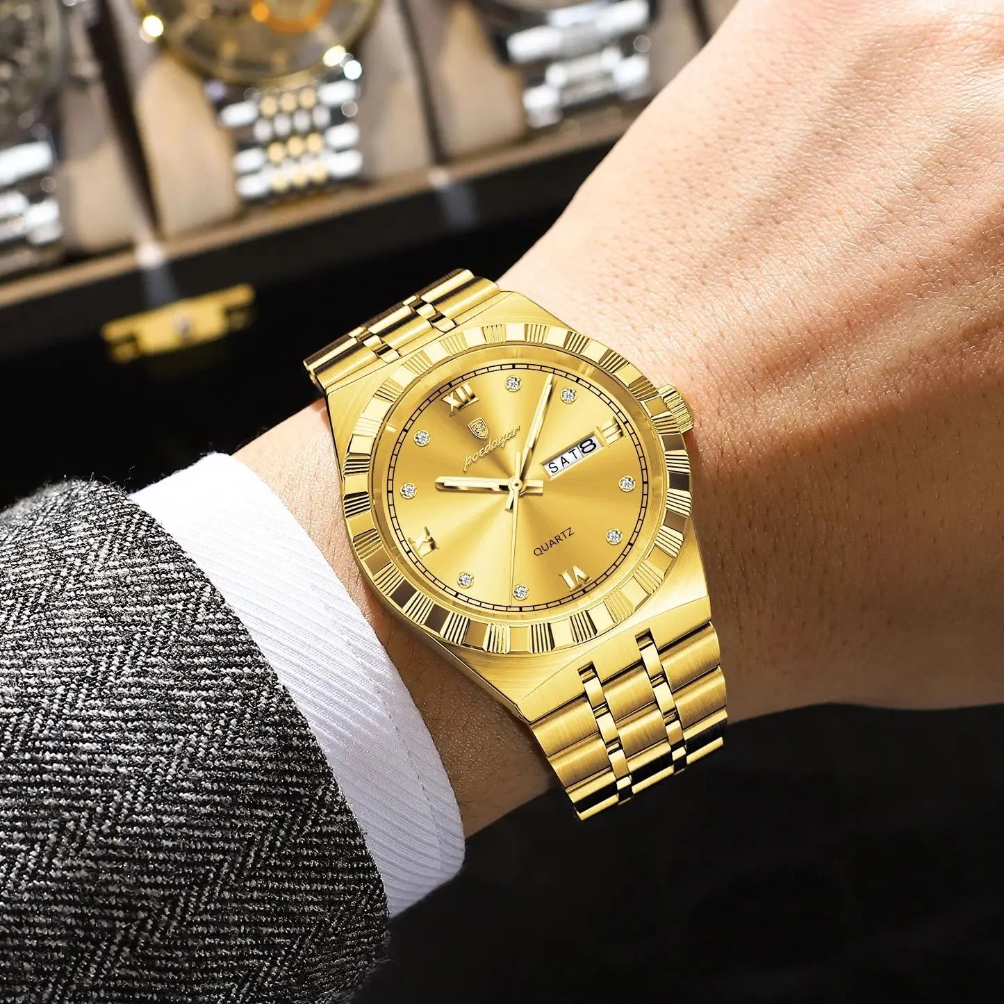 Poedagar Sovereign™ | Stainless Steel Quartz Business Watch