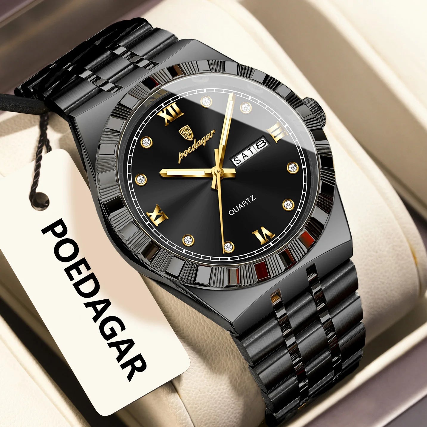 Poedagar Sovereign™ | Stainless Steel Quartz Business Watch