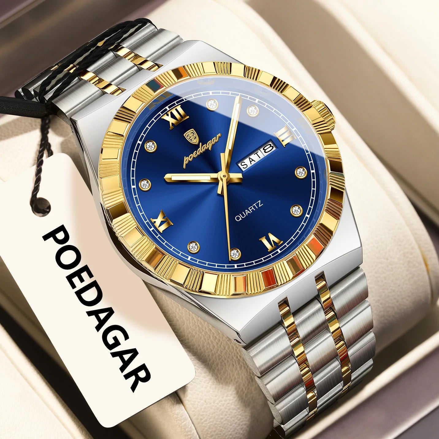 Poedagar Sovereign™ | Stainless Steel Quartz Business Watch
