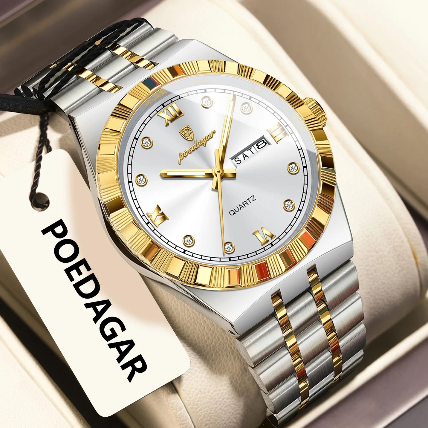 Poedagar Sovereign™ | Stainless Steel Quartz Business Watch
