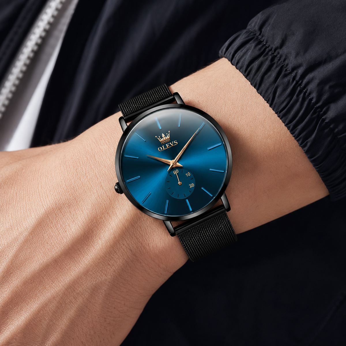 OLEVS™ | Ultra-Thin Mesh Band Quartz Watch