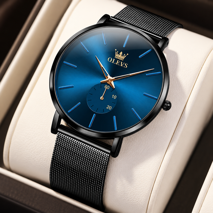 OLEVS™ | Ultra-Thin Mesh Band Quartz Watch