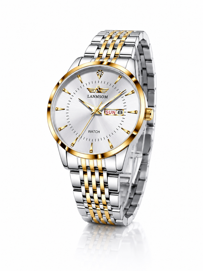 Lanmsom Horizon™ | Skeleton-Back Quartz Watch