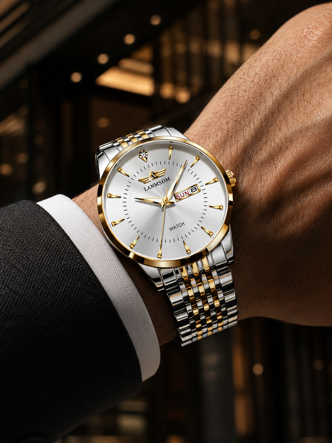 Lanmsom Horizon™ | Skeleton-Back Quartz Watch