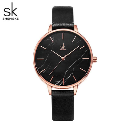 Marble Surface Stainless Steel Watch