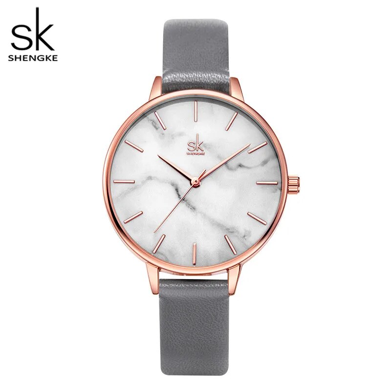 Marble Surface Stainless Steel Watch