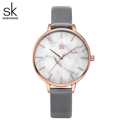 Marble Surface Stainless Steel Watch