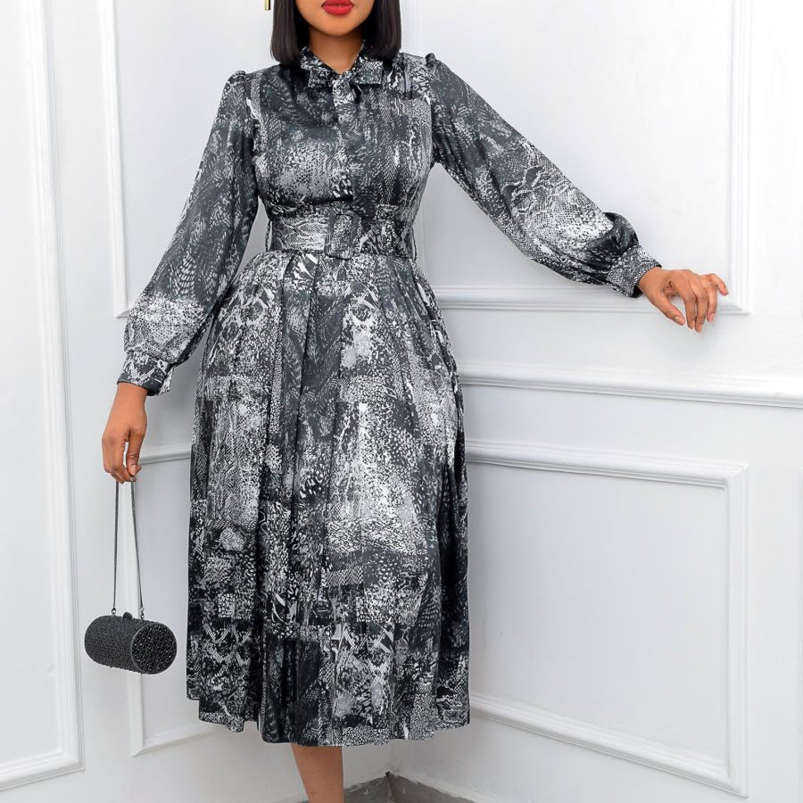 Cordelia™ | Floral Chiffon Bow-Neck Midi Dress