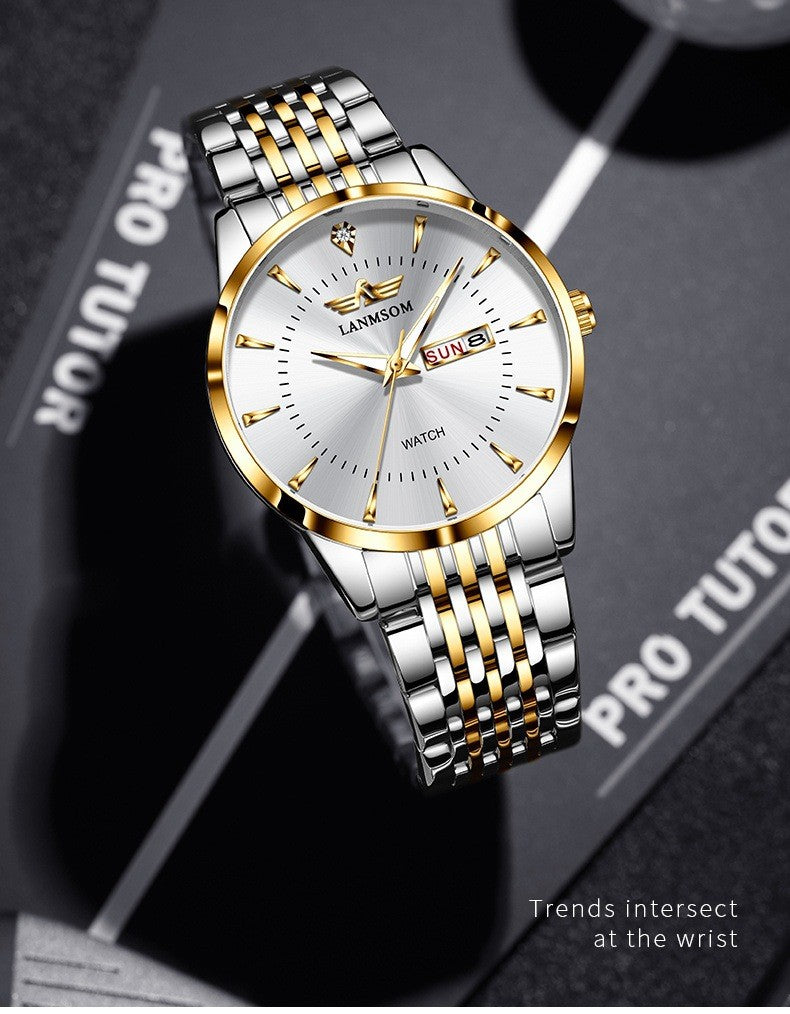 Lanmsom Horizon™ | Skeleton-Back Quartz Watch