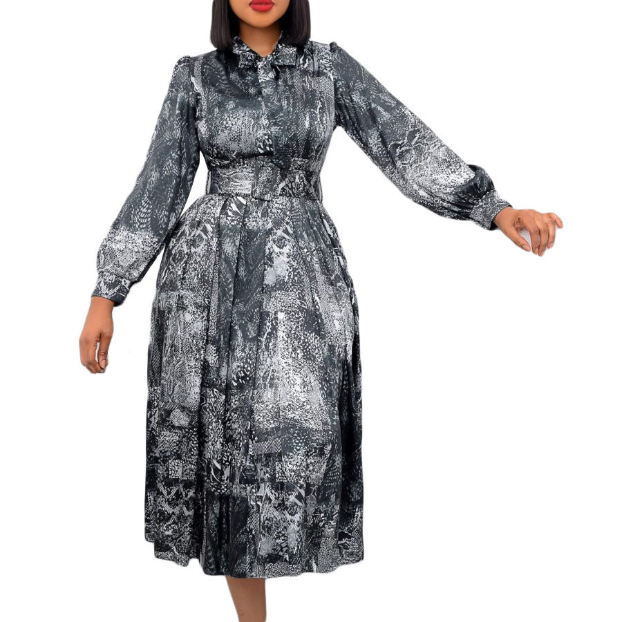 Cordelia™ | Floral Chiffon Bow-Neck Midi Dress