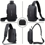 Anti Theft Chest Bag Shoulder USB Charging