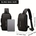 Anti Theft Chest Bag Shoulder USB Charging