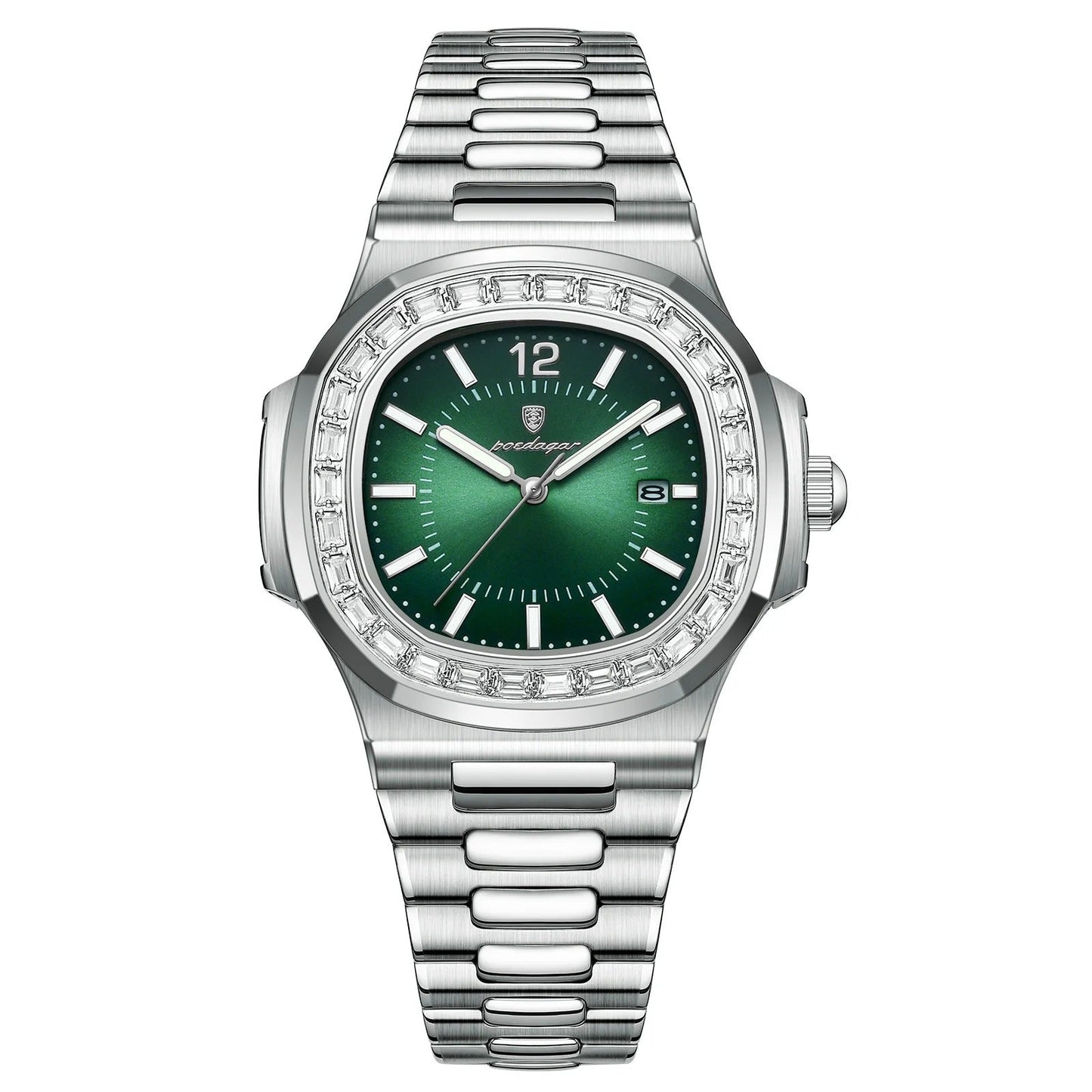 POEDAGAR™ | Square Stainless Steel Business Watch