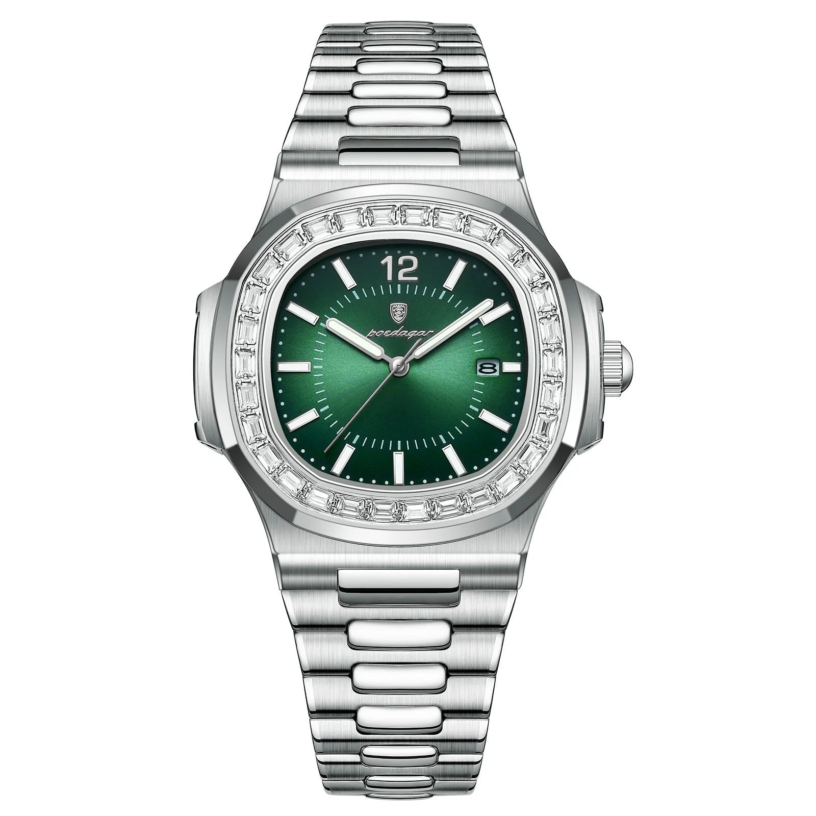 POEDAGAR™ | Square Stainless Steel Business Watch