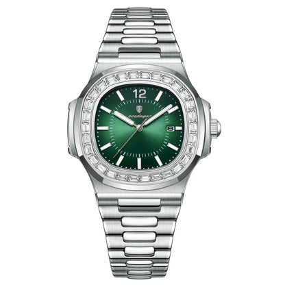 POEDAGAR™ | Square Stainless Steel Business Watch