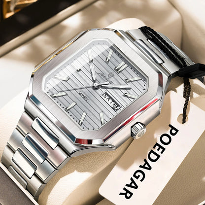 Poedagar Command™ | Stainless Steel Quartz Military Watch