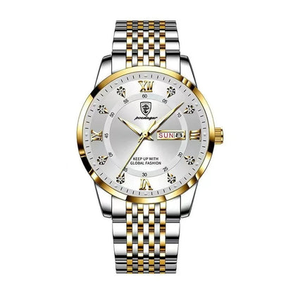 POEDAGAR™ | Classic Stainless Steel Automatic-Style Quartz Watch