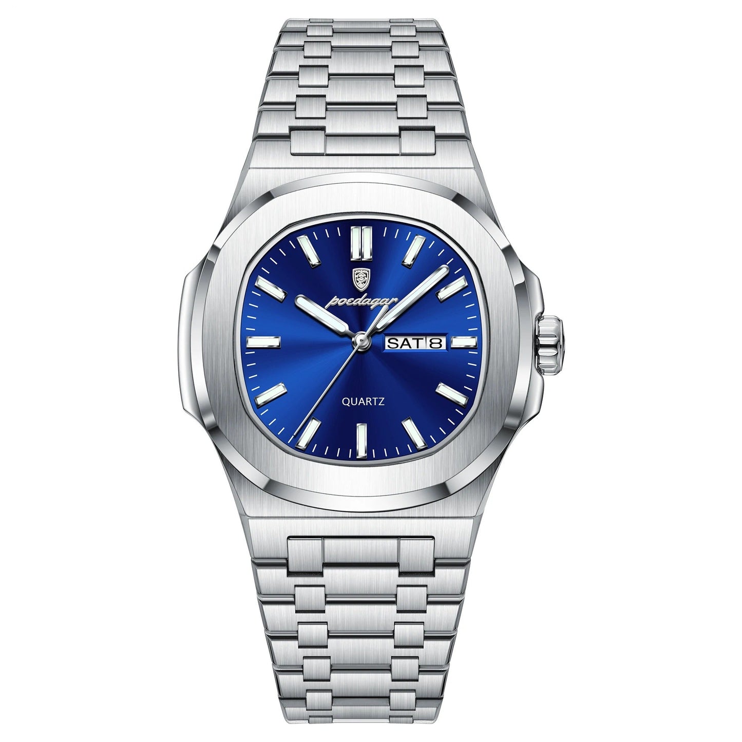 POEDAGAR™ | Square Stainless Steel Quartz Watch