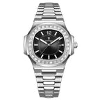 POEDAGAR™ | Square Stainless Steel Business Watch