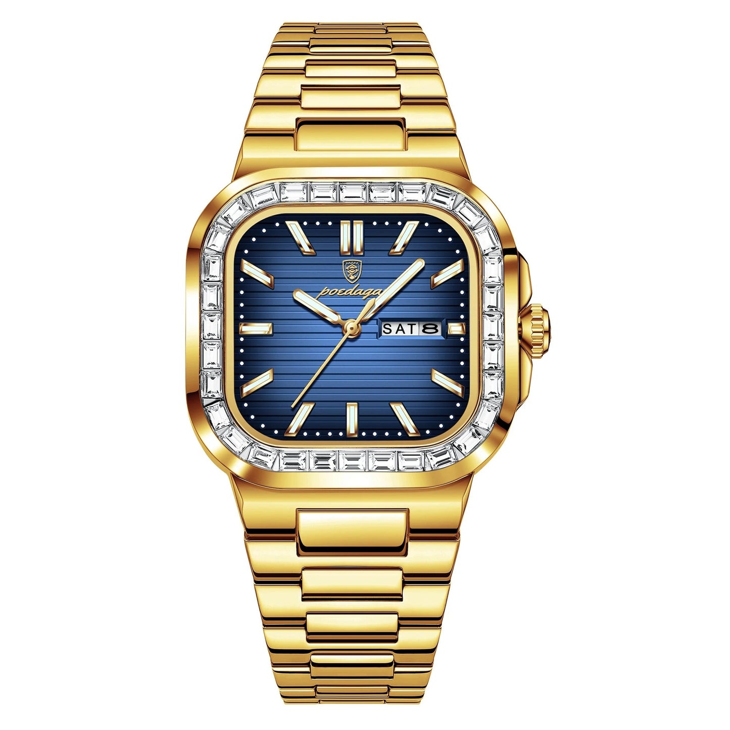 POEDAGAR™ | Diamond-Accented Business Quartz Watch