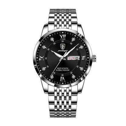 POEDAGAR™ | Classic Stainless Steel Automatic-Style Quartz Watch