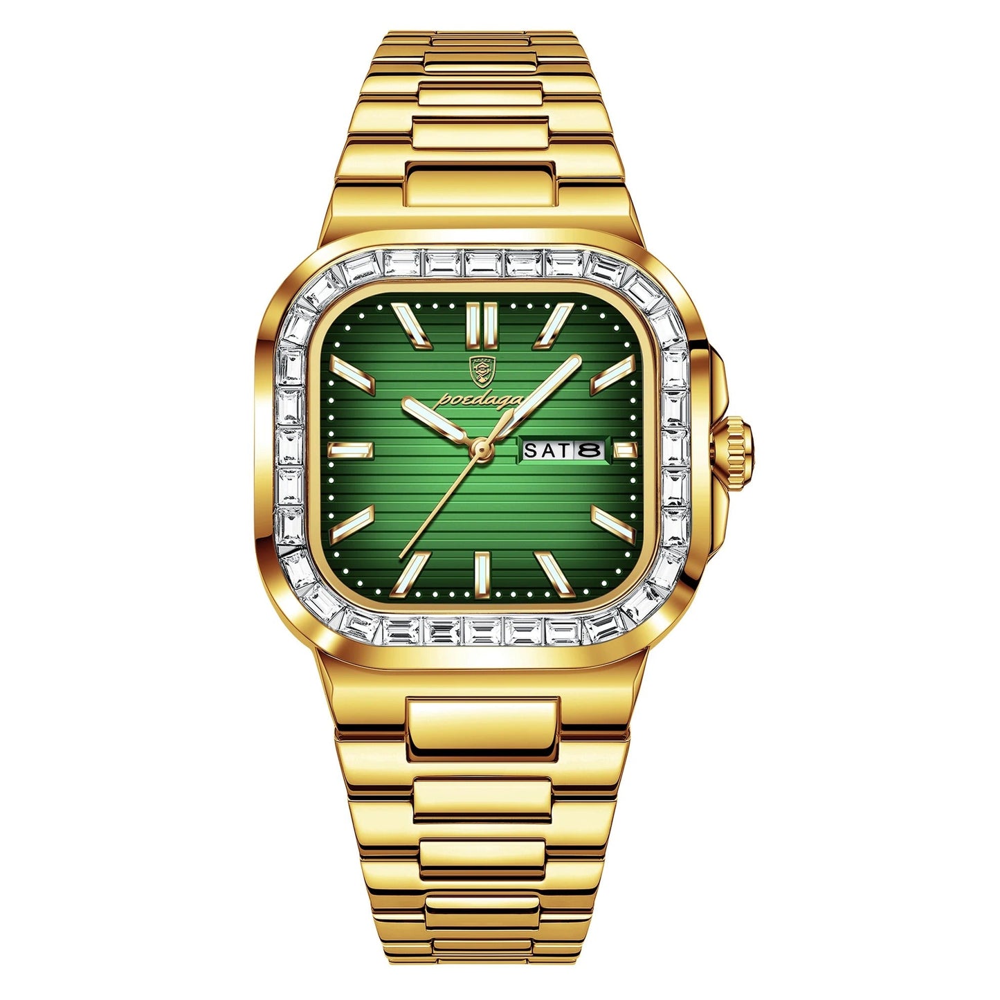 POEDAGAR™ | Diamond-Accented Business Quartz Watch