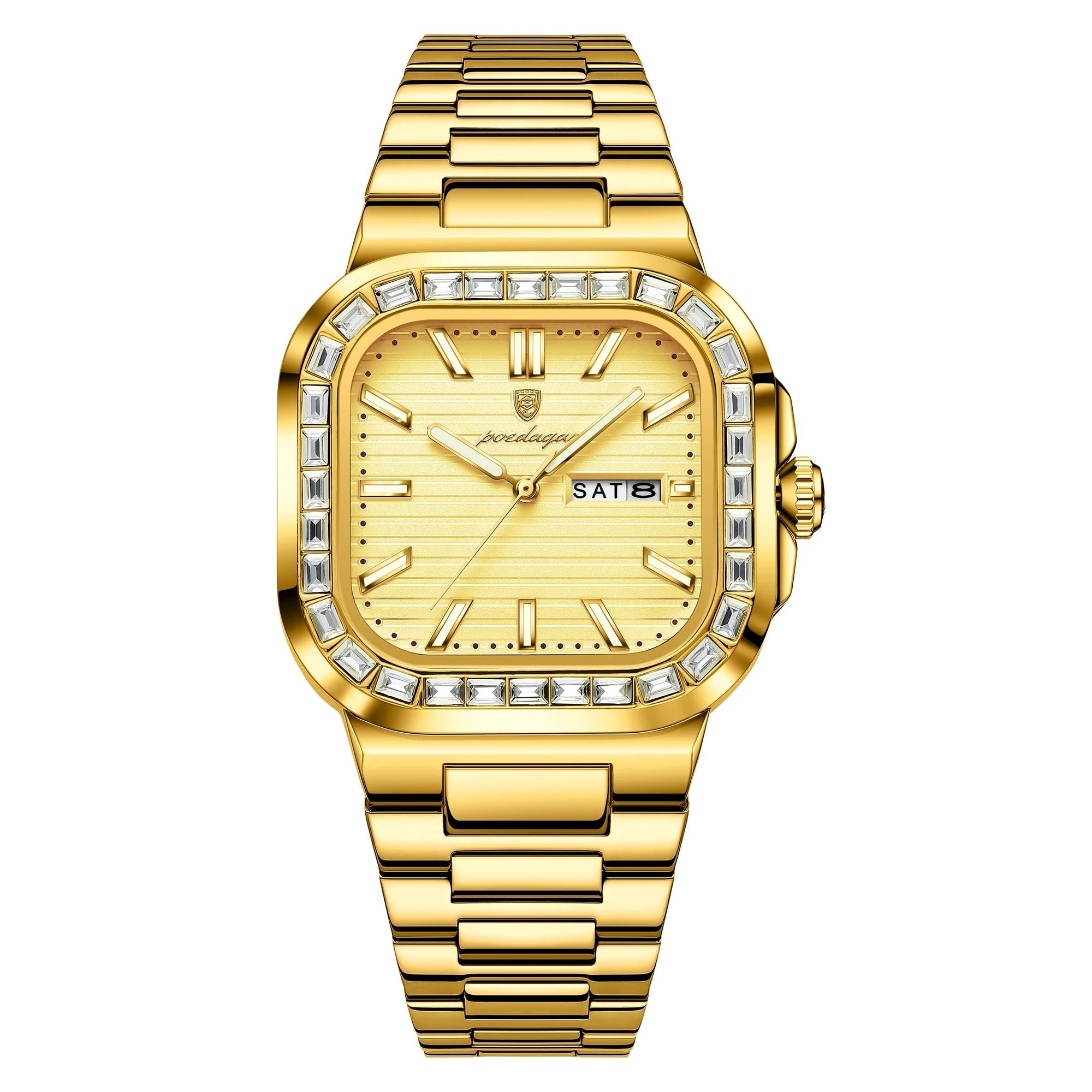 POEDAGAR™ | Diamond-Accented Business Quartz Watch