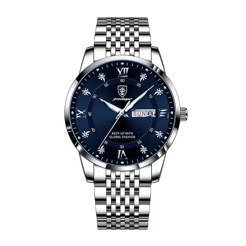 POEDAGAR™ | Classic Stainless Steel Automatic-Style Quartz Watch