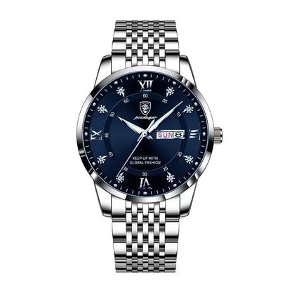 POEDAGAR™ | Classic Stainless Steel Automatic-Style Quartz Watch