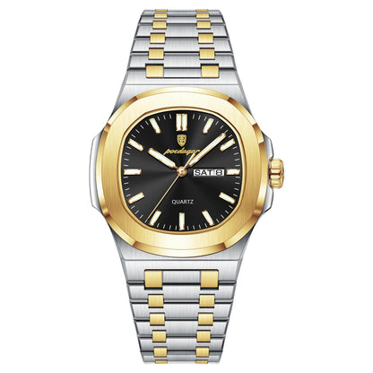 POEDAGAR™ | Square Stainless Steel Quartz Watch