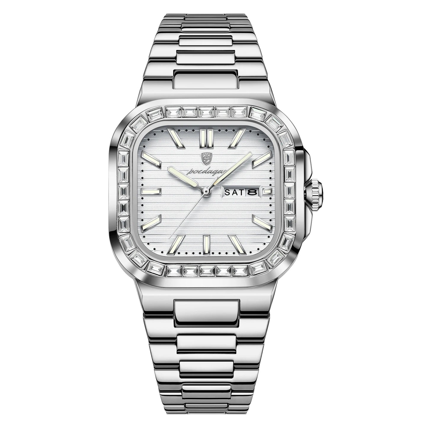 POEDAGAR™ | Diamond-Accented Business Quartz Watch