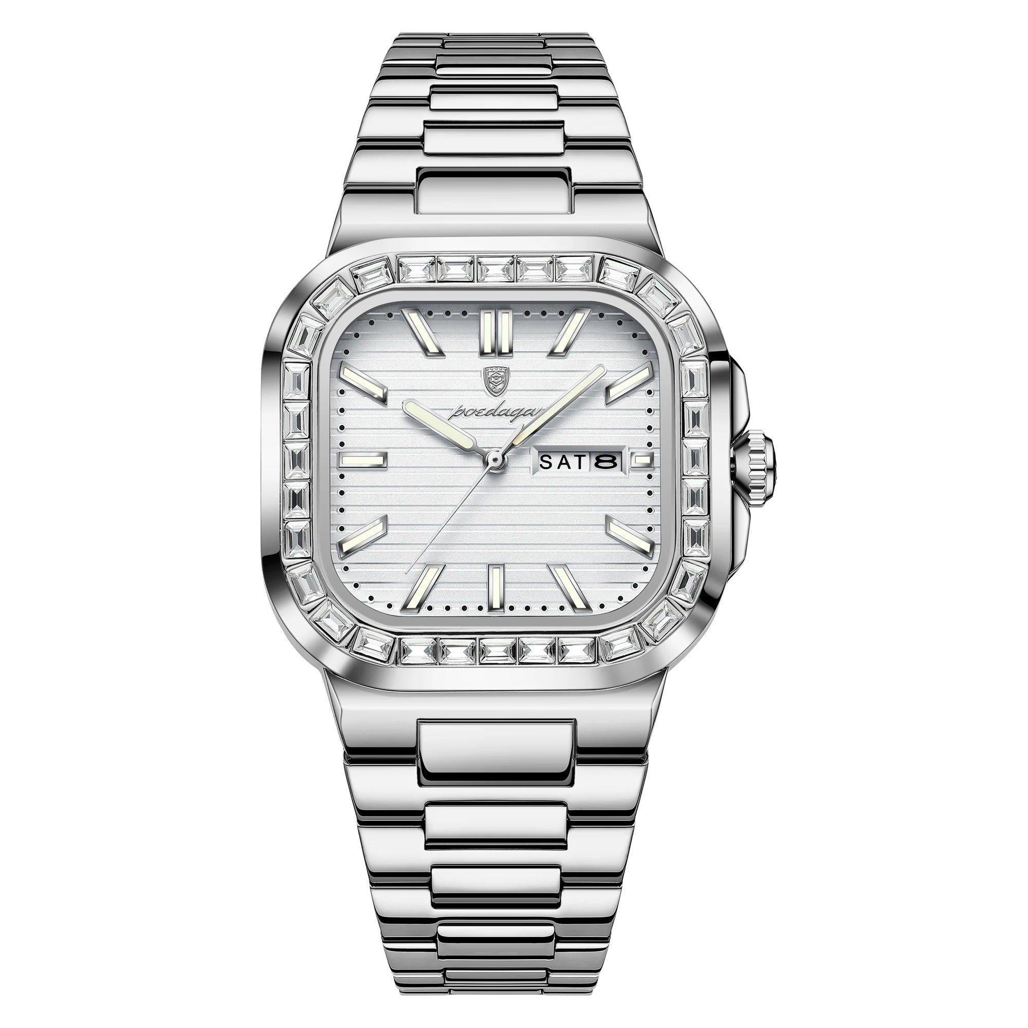 POEDAGAR™ | Diamond-Accented Business Quartz Watch