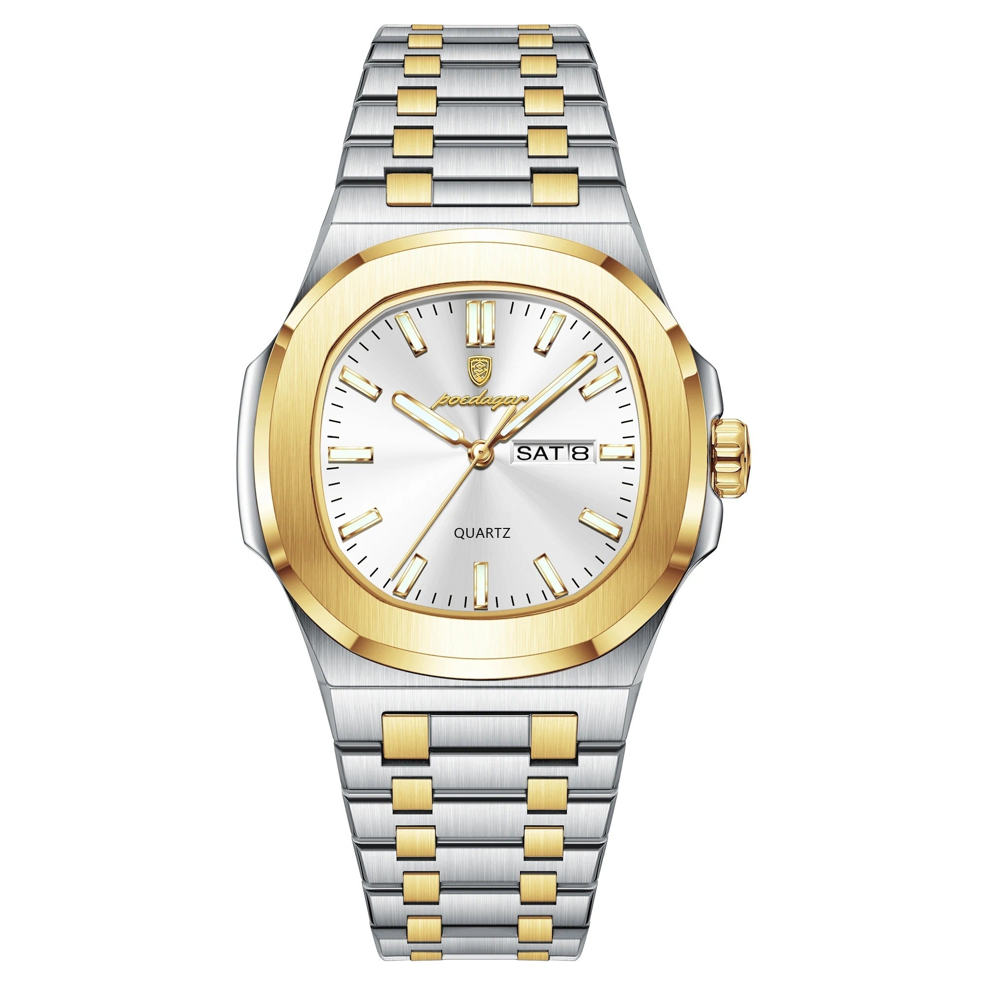 POEDAGAR™ | Square Stainless Steel Quartz Watch