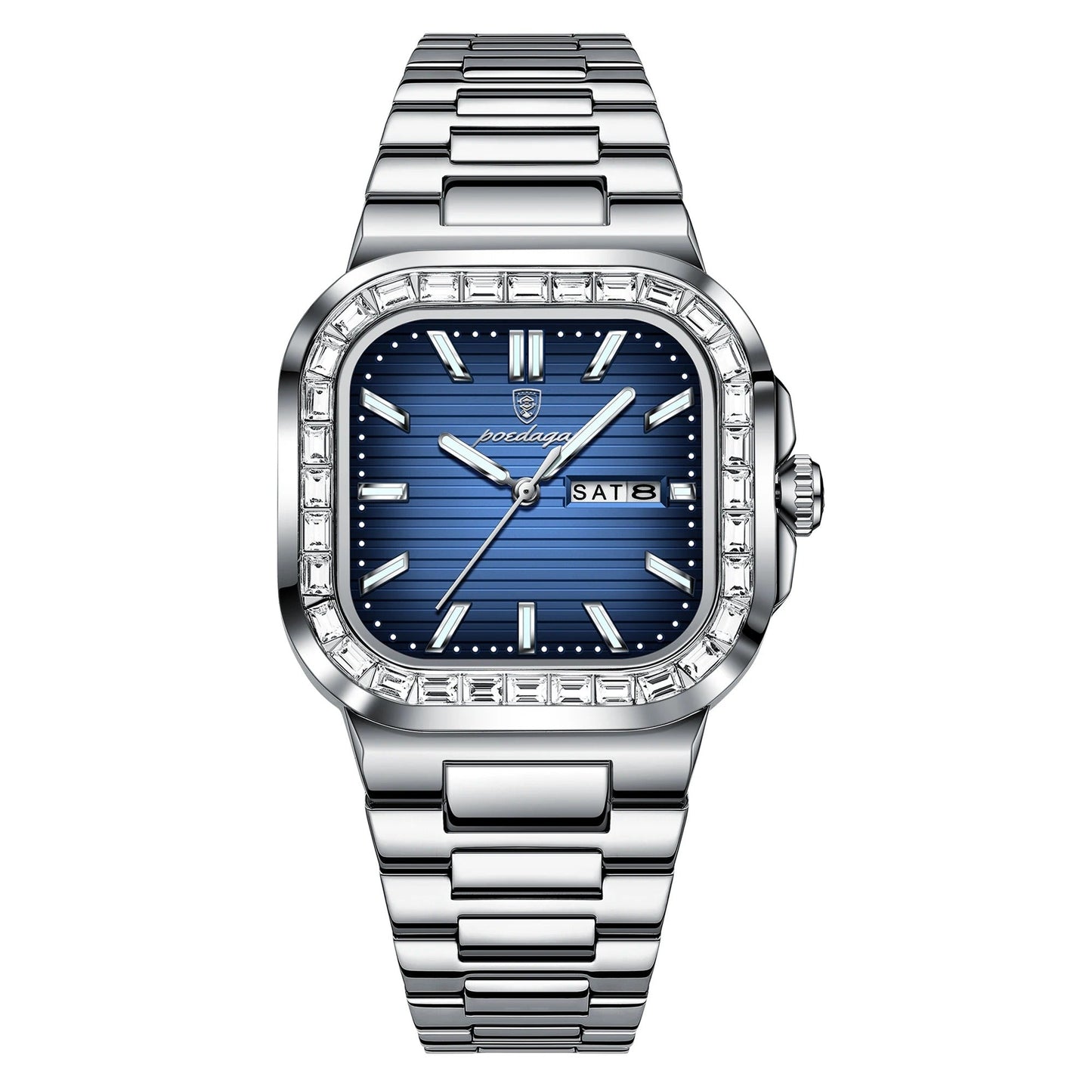 POEDAGAR™ | Diamond-Accented Business Quartz Watch