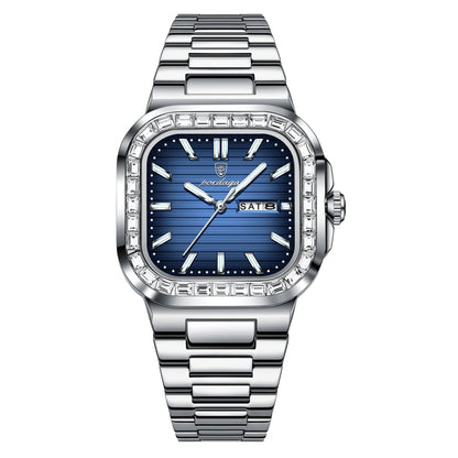POEDAGAR™ | Diamond-Accented Business Quartz Watch