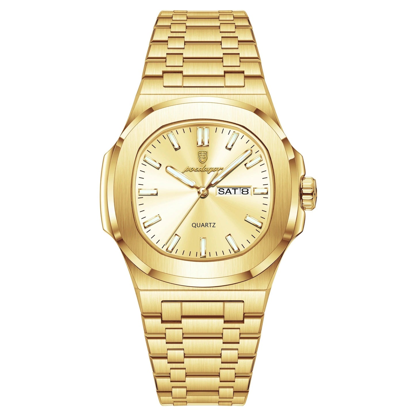 POEDAGAR™ | Square Stainless Steel Quartz Watch