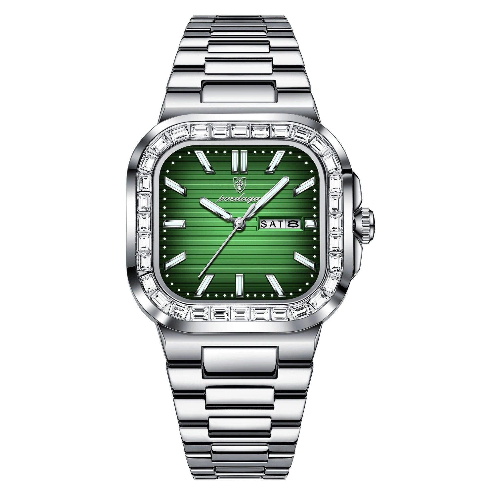 POEDAGAR™ | Diamond-Accented Business Quartz Watch