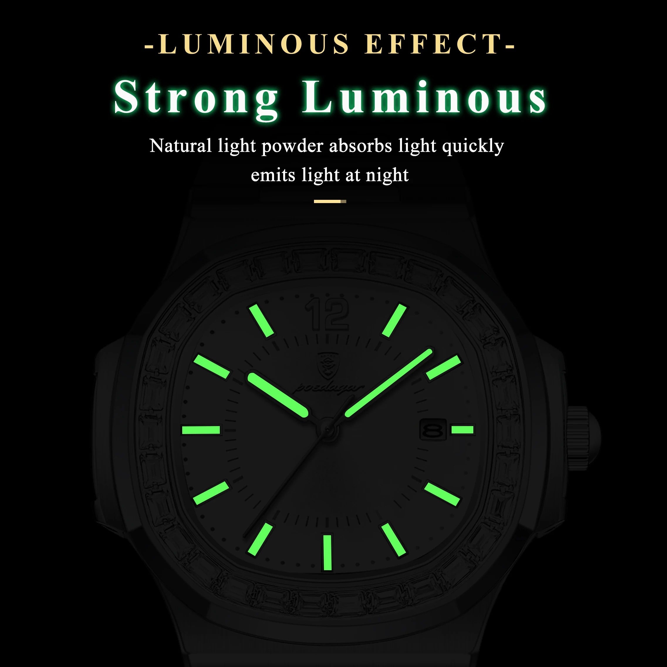 POEDAGAR™ | Square Stainless Steel Business Watch