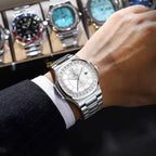 POEDAGAR™ | Square Stainless Steel Business Watch