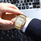 POEDAGAR™ | Diamond-Accented Business Quartz Watch