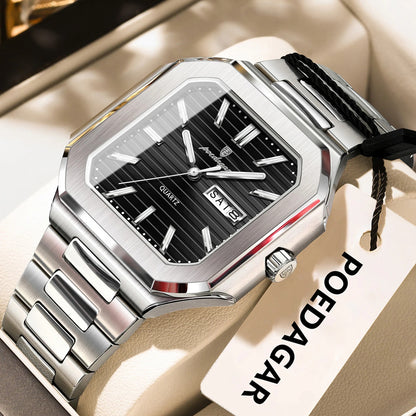 Poedagar Command™ | Stainless Steel Quartz Military Watch