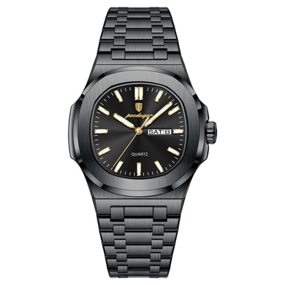 POEDAGAR™ | Square Stainless Steel Quartz Watch