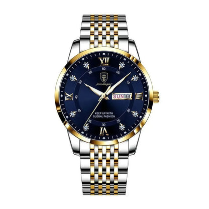 POEDAGAR™ | Classic Stainless Steel Automatic-Style Quartz Watch