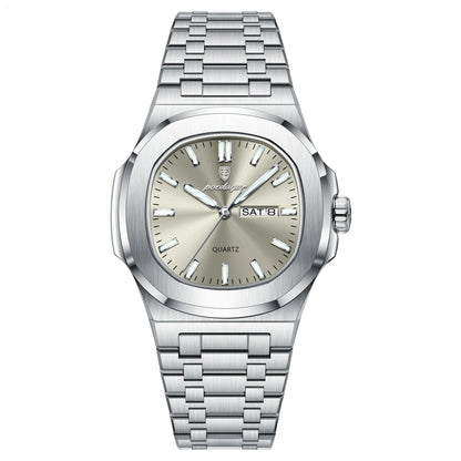 POEDAGAR™ | Square Stainless Steel Quartz Watch