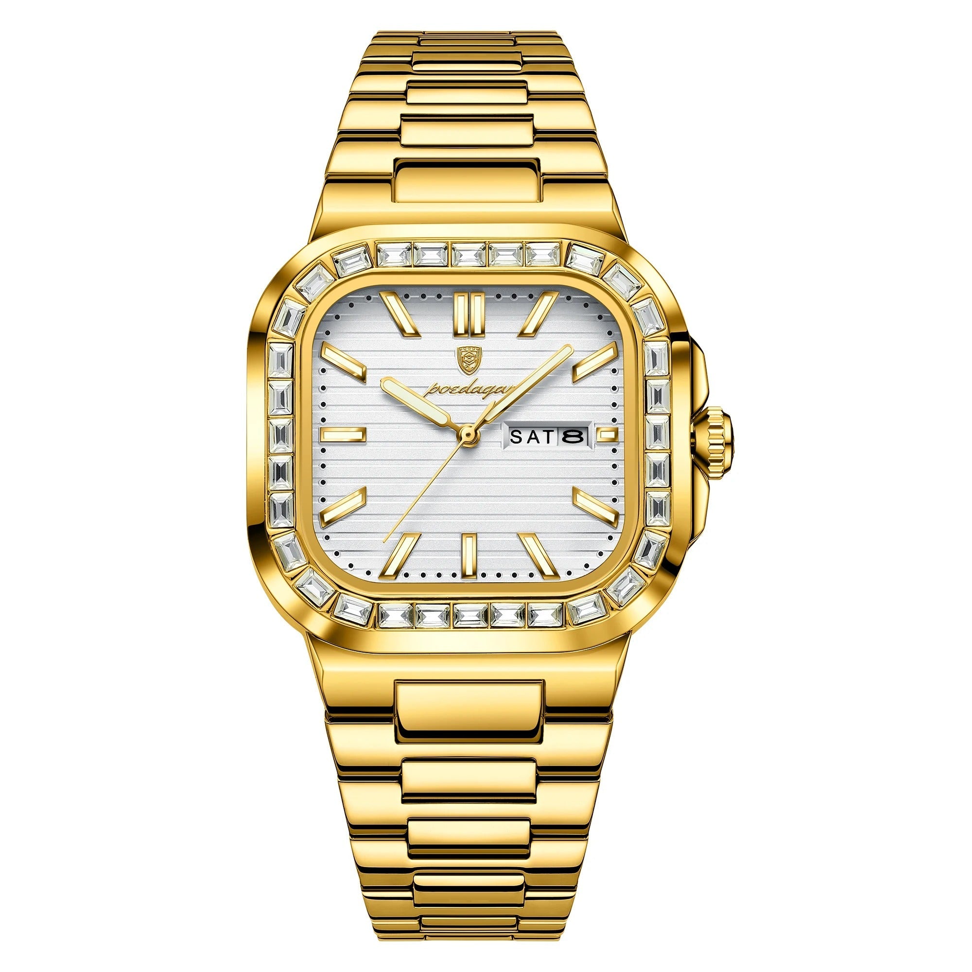 POEDAGAR™ | Diamond-Accented Business Quartz Watch