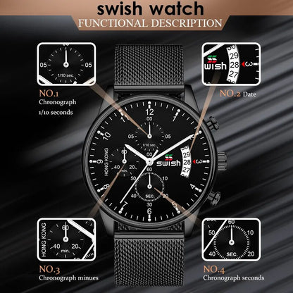 SWISH Waterproof Luxury Quartz Watch 3